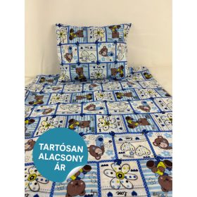   Panka gyermek ágyneműhuzat garnitúra (2 részes, pamut-poliészter) alvó maci