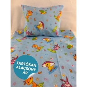   Panka gyermek ágyneműhuzat garnitúra (2 részes, pamut-poliészter) kék vidám állatos