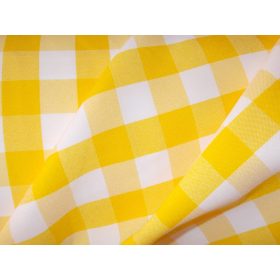   Florida sárga kockás abrosz, középen toldott (5 db-os csomag) 120x120